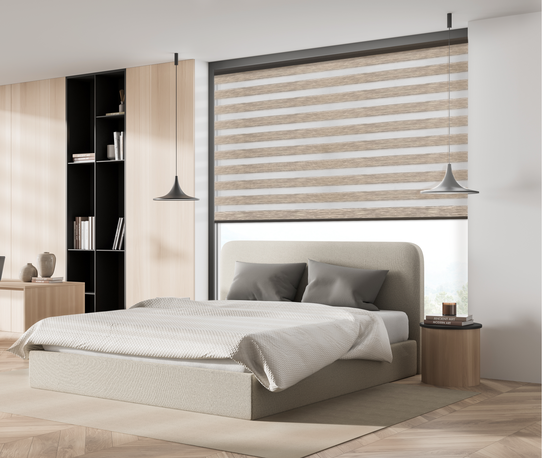 Pose de toiles alternées