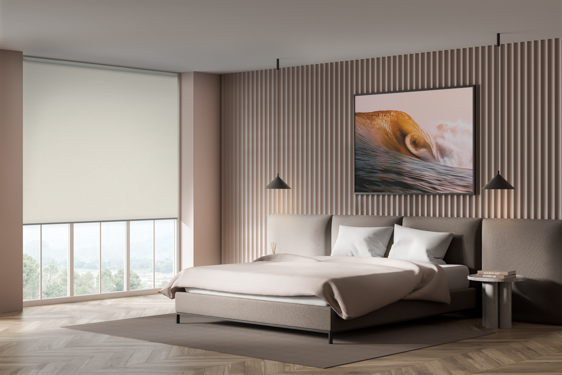 Pose de toiles opaques